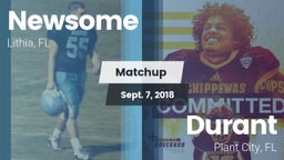 Matchup: Newsome vs. Durant  2018
