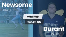 Matchup: Newsome vs. Durant  2019