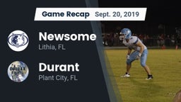 Recap: Newsome  vs. Durant  2019