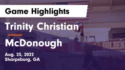 Trinity Christian  vs McDonough Game Highlights - Aug. 23, 2022