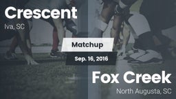 Matchup: Crescent vs. Fox Creek  2016