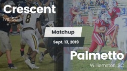 Matchup: Crescent vs. Palmetto  2019