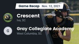 Recap: Crescent  vs. Gray Collegiate Academy 2021