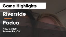 Riverside  vs Padua Game Highlights - Nov. 5, 2020
