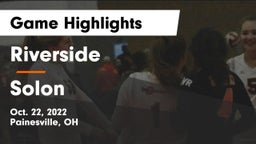 Riverside  vs Solon  Game Highlights - Oct. 22, 2022