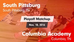 Matchup: South Pittsburg vs. Columbia Academy  2016