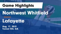Northwest Whitfield  vs Lafayette  Game Highlights - Aug. 17, 2019