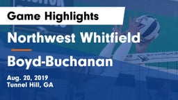 Northwest Whitfield  vs Boyd-Buchanan  Game Highlights - Aug. 20, 2019