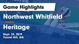 Northwest Whitfield  vs Heritage Game Highlights - Sept. 24, 2019