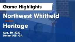 Northwest Whitfield  vs Heritage  Game Highlights - Aug. 30, 2022