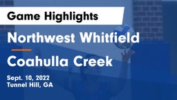 Northwest Whitfield  vs Coahulla Creek  Game Highlights - Sept. 10, 2022