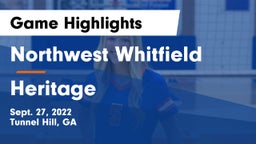 Northwest Whitfield  vs Heritage  Game Highlights - Sept. 27, 2022