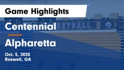 Centennial  vs Alpharetta  Game Highlights - Oct. 5, 2020