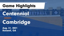 Centennial  vs Cambridge Game Highlights - Aug. 31, 2021