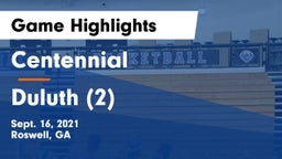 Centennial  vs Duluth (2) Game Highlights - Sept. 16, 2021