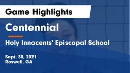 Centennial  vs Holy Innocents' Episcopal School Game Highlights - Sept. 30, 2021