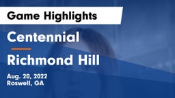 Centennial  vs Richmond Hill Game Highlights - Aug. 20, 2022
