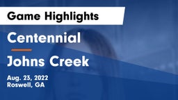 Centennial  vs Johns Creek  Game Highlights - Aug. 23, 2022