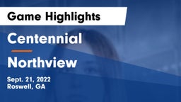 Centennial  vs Northview Game Highlights - Sept. 21, 2022