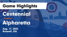 Centennial  vs Alpharetta  Game Highlights - Aug. 17, 2023