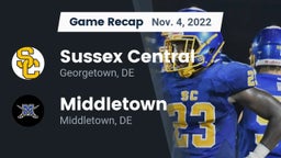 Recap: Sussex Central  vs. Middletown  2022