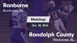 Matchup: Ranburne vs. Randolph County  2016