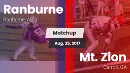 Matchup: Ranburne vs. Mt. Zion  2017