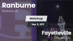 Matchup: Ranburne vs. Fayetteville  2017
