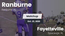 Matchup: Ranburne vs. Fayetteville  2020