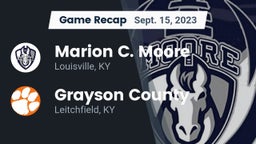 Recap: Marion C. Moore  vs. Grayson County  2023