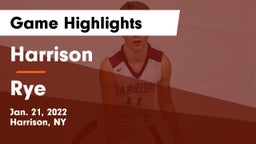 Harrison  vs Rye  Game Highlights - Jan. 21, 2022