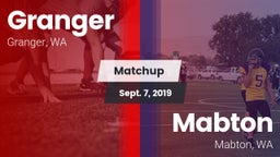 Matchup: Granger vs. Mabton  2019