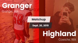 Matchup: Granger vs. Highland  2019