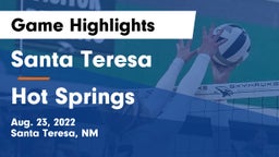 Santa Teresa  vs Hot Springs  Game Highlights - Aug. 23, 2022