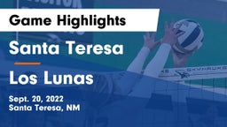 Santa Teresa  vs Los Lunas  Game Highlights - Sept. 20, 2022