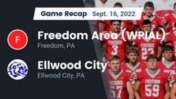 Recap: Freedom Area  (WPIAL) vs. Ellwood City  2022