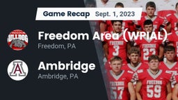 Recap: Freedom Area  (WPIAL) vs. Ambridge  2023