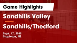 Sandhills Valley vs Sandhills/Thedford Game Highlights - Sept. 17, 2019