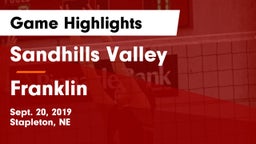 Sandhills Valley vs Franklin  Game Highlights - Sept. 20, 2019
