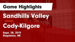 Sandhills Valley vs Cody-Kilgore  Game Highlights - Sept. 28, 2019