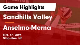 Sandhills Valley vs Anselmo-Merna  Game Highlights - Oct. 17, 2019