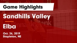 Sandhills Valley vs Elba  Game Highlights - Oct. 26, 2019