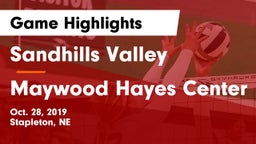 Sandhills Valley vs Maywood Hayes Center Game Highlights - Oct. 28, 2019