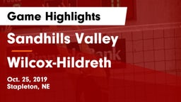 Sandhills Valley vs Wilcox-Hildreth  Game Highlights - Oct. 25, 2019