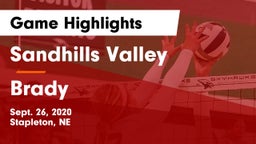 Sandhills Valley vs Brady  Game Highlights - Sept. 26, 2020