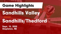 Sandhills Valley vs Sandhills/Thedford Game Highlights - Sept. 15, 2020