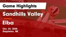 Sandhills Valley vs Elba  Game Highlights - Oct. 24, 2020