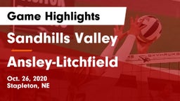 Sandhills Valley vs Ansley-Litchfield  Game Highlights - Oct. 26, 2020