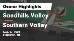Sandhills Valley vs Southern Valley  Game Highlights - Aug. 27, 2022