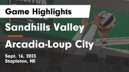 Sandhills Valley vs Arcadia-Loup City  Game Highlights - Sept. 16, 2023